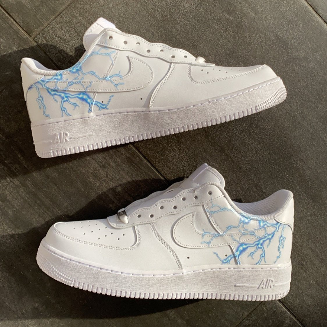 BLUE LIGHTNING NIKE AIR FORCE 1 - NOVEL Aaron Schröer-High Quality Custom Sneaker