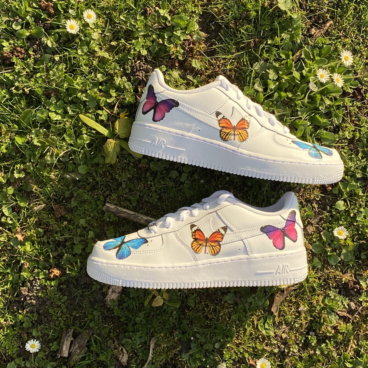 NIKE AIR FORCE 1 with "MIXED BUTTERFLY PRINT DESIGN" - NOVEL Aaron Schröer-High Quality Custom Sneaker