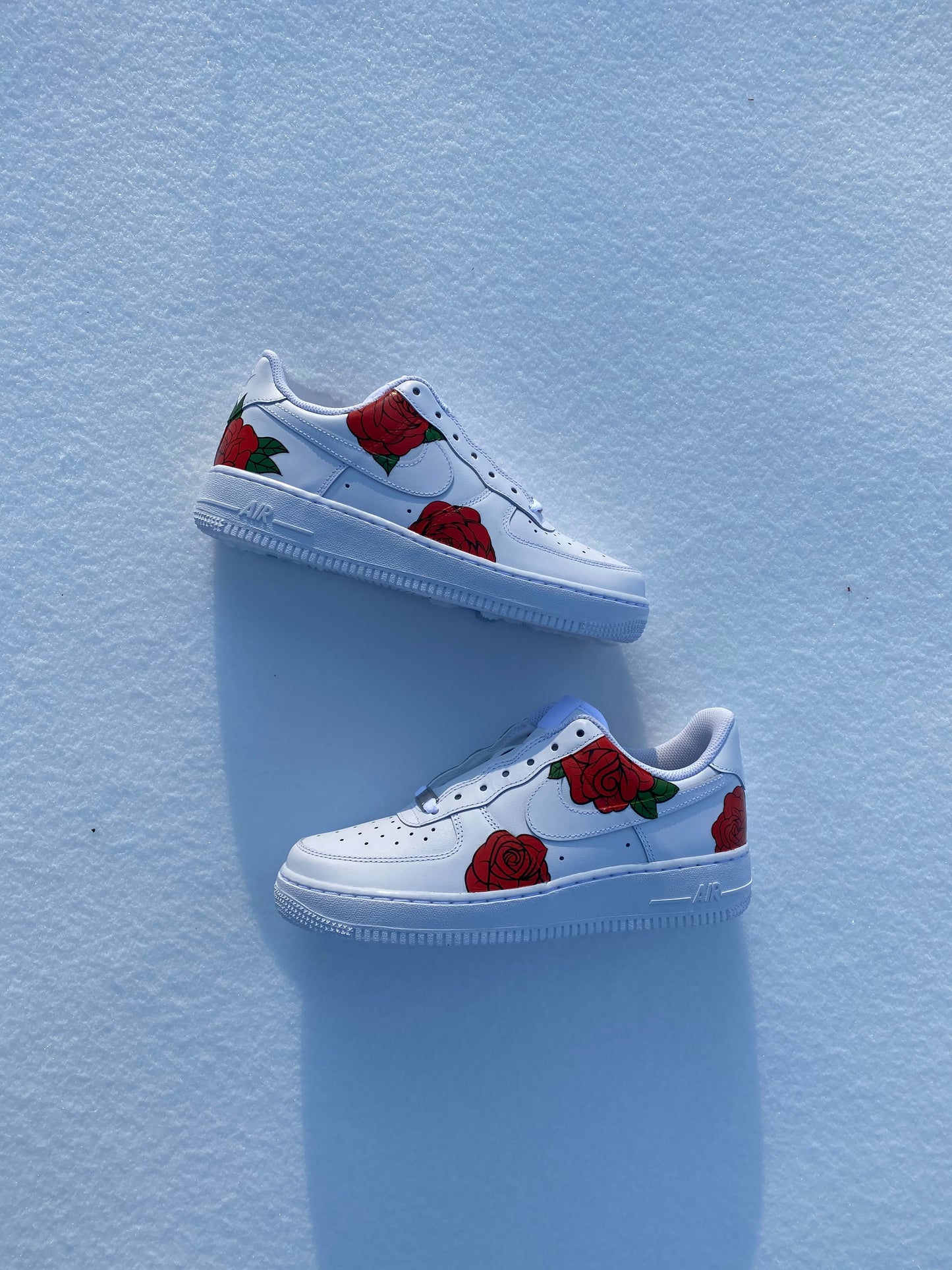 RED ROSES NIKE AIR FORCE 1 - NOVEL Aaron Schröer-High Quality Custom Sneaker
