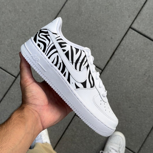 ZEBRA PATTERN NIKE AIR FORCE 1 - NOVEL Aaron Schröer-High Quality Custom Sneaker