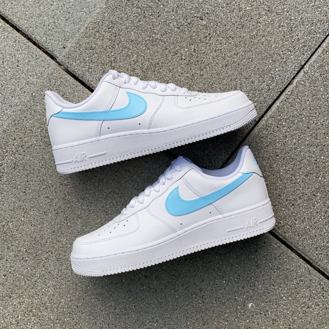 BLUE PASTEL NIKE AIR FORCE 1 - NOVEL Aaron Schröer-High Quality Custom Sneaker