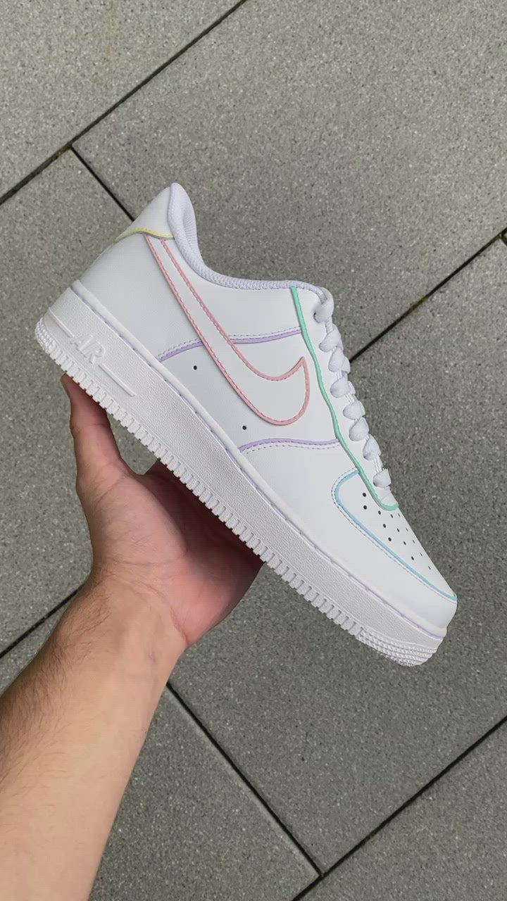 air force 1 pink outline