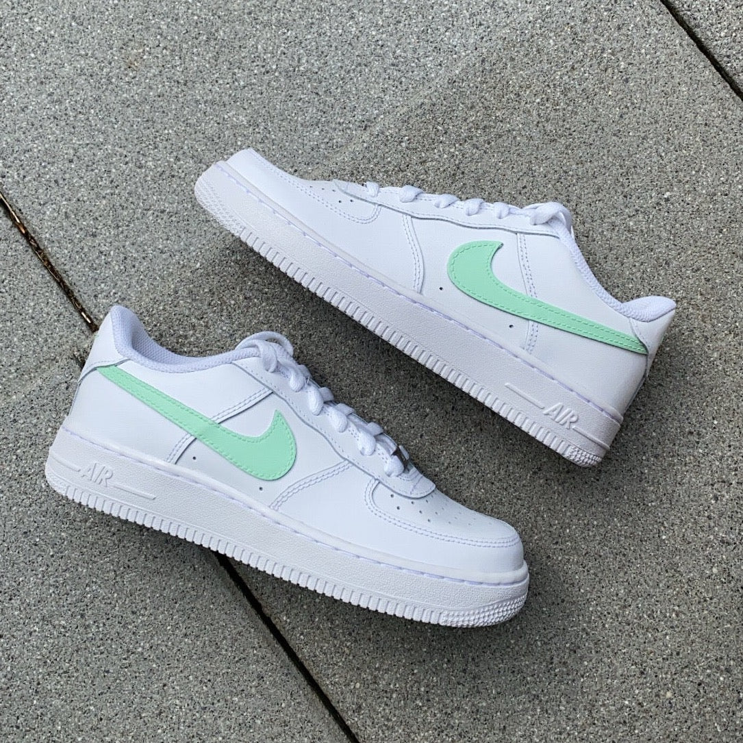 MINT COLOR NIKE AIR FORCE 1 - NOVEL Aaron Schröer-High Quality Custom Sneaker