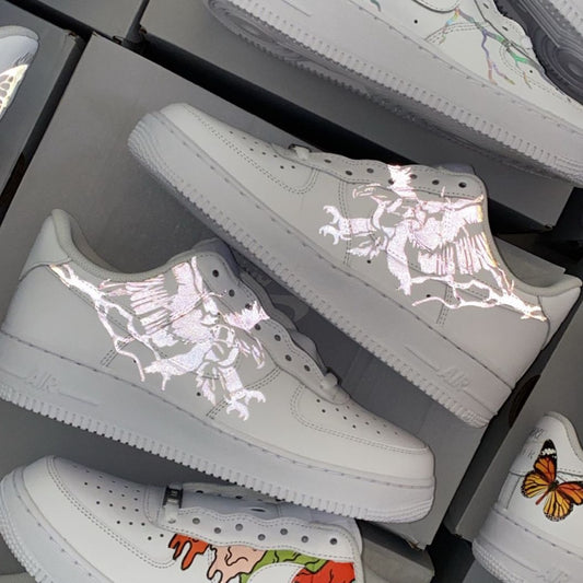 REFLECTIVE EAGLE LIGHTNING NIKE AIR FORCE 1 - NOVEL Aaron Schröer-High Quality Custom Sneaker