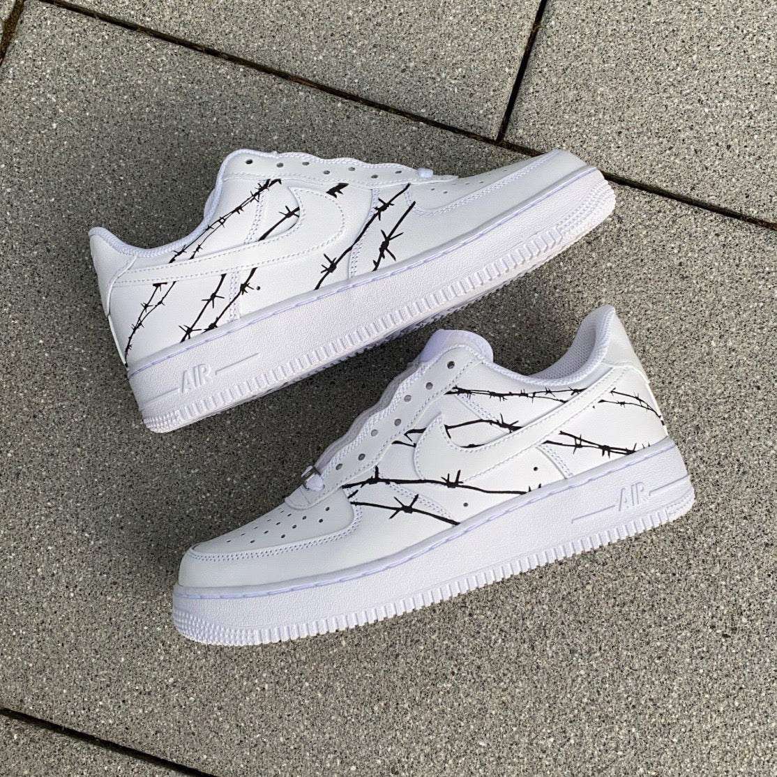 BARBED WIRE NIKE AIR FORCE 1 - NOVEL Aaron Schröer-High Quality Custom Sneaker
