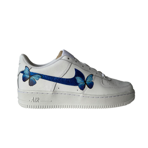 Blue hd clear top butterfly air force 1