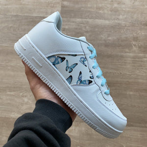 PASTEL BLUE BUTTERFLIES SHOES (unbranded) - NOVEL Aaron Schröer-High Quality Custom Sneaker