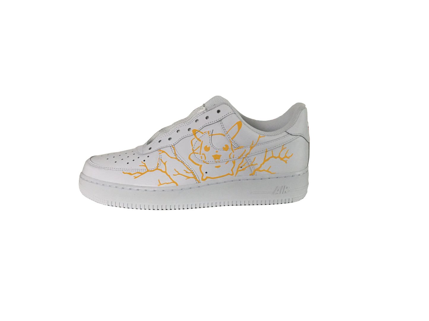 YELLOW REFLECTIVE PIKACHU NIKE AIR FORCE 1 - NOVEL Aaron Schröer-High Quality Custom Sneaker