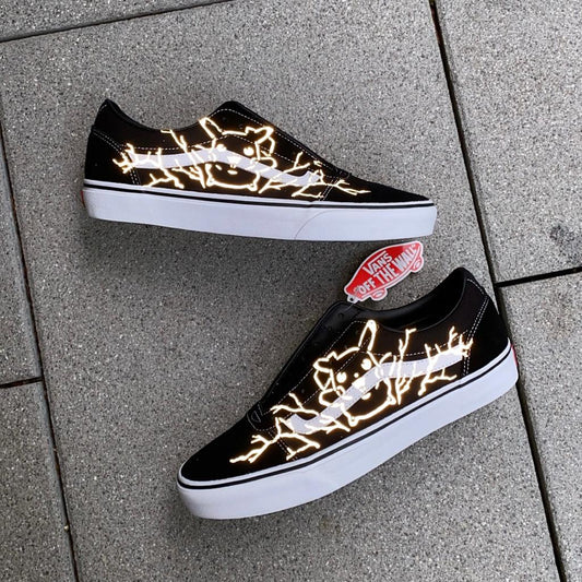 REFLECTIVE PIKACHU VANS OLD SKOOL - NOVEL Aaron Schröer-High Quality Custom Sneaker