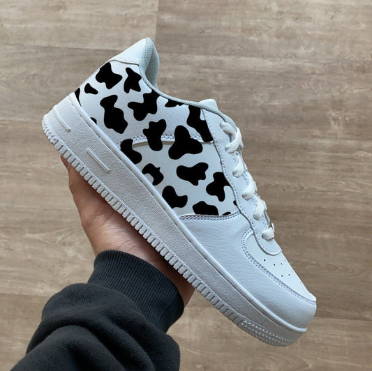 COW PATTERN SHOES (Unbranded, Custom Sneaker)