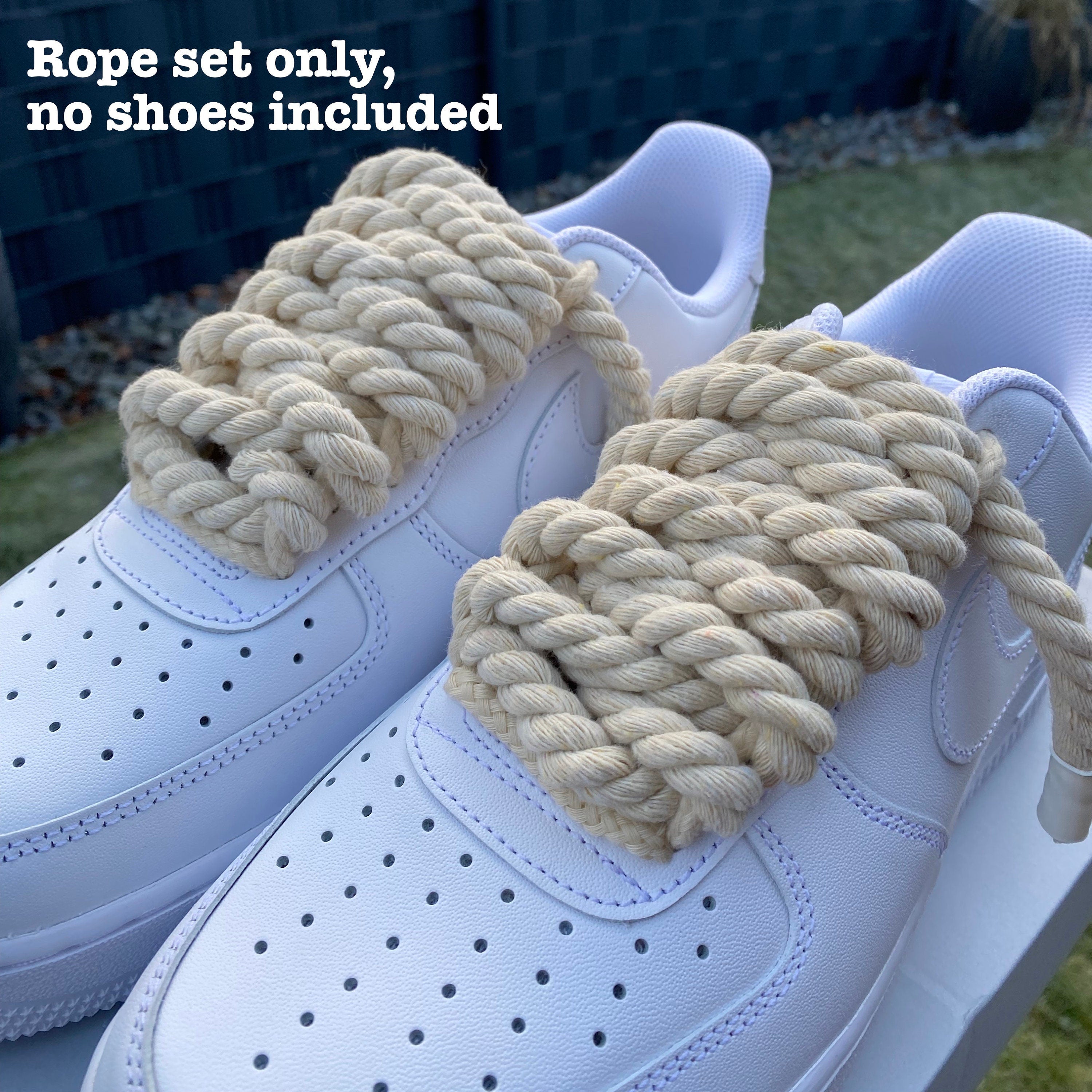 DIY Rope Lace Set for Sneakers (Custom Sneakers like Air Force, Air Jordan, Vans, Dunk)
