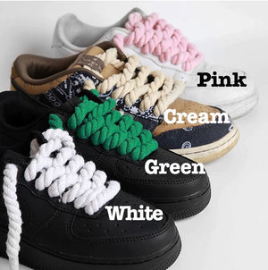 DIY Rope Lace Set for Sneakers (Custom Sneakers like Air Force, Air Jordan, Vans, Dunk)